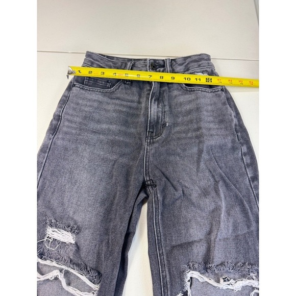 PacSun Jeans Women's Size 24 90s Boyfriend High Rise Black Ripped Hobo Pants - Picture 5 of 10